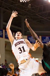 Mike Muscala '13 provided the champion Bison basketball team with a much needed big man this year.