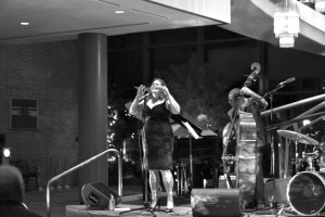 Chris Paine | The Bucknellian Marianne Solivan performed in the lobby of the Weis Center on February 20. The up-and-coming artist has already seen success in her jazz career, despite only recently embracing the genre. 